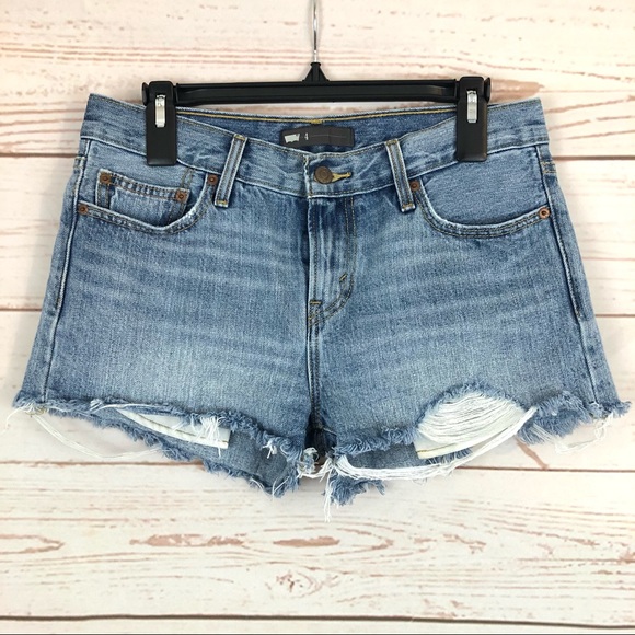 Levi’s Distressed High Rise Cutoff Jeans Shorts